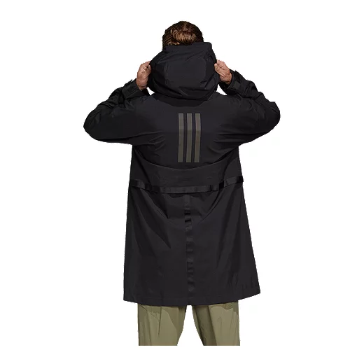 Adidas Men's Urban RAIN.RDY 2L Hooded Rain Parka, Waterproof, Long, Shell 2 Adidas Men's Urban RAIN.RDY 2L Hooded Rain Parka, Waterproof, Long, Shell - Image 2