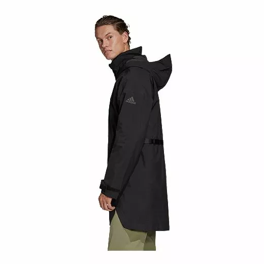 Adidas Men's Urban RAIN.RDY 2L Hooded Rain Parka, Waterproof, Long, Shell 4 Adidas Men's Urban RAIN.RDY 2L Hooded Rain Parka, Waterproof, Long, Shell - Image 4