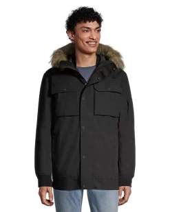 Woods Men's Worthington Down Bomber Winter Jacket, Long, Insulated, Hooded, Waterproof