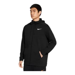 Nike Men's Dri-FIT Full Zip Pullover Hoodie, French Terry Fleece, Moisture-Wicking