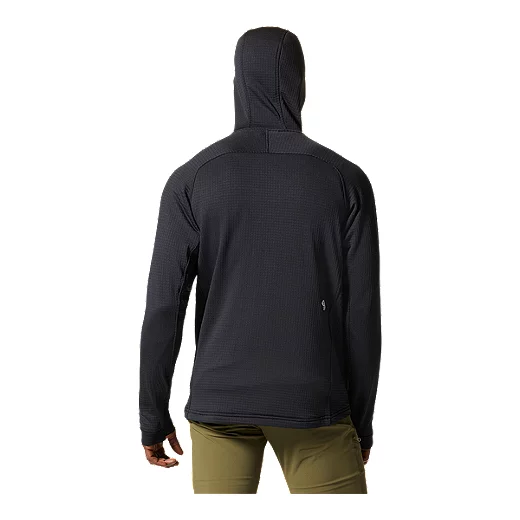 Mountain Hardwear Men's Polartec Power Grid Fleece Hoodie 2 Mountain Hardwear Men's Polartec Power Grid Fleece Hoodie - Image 2